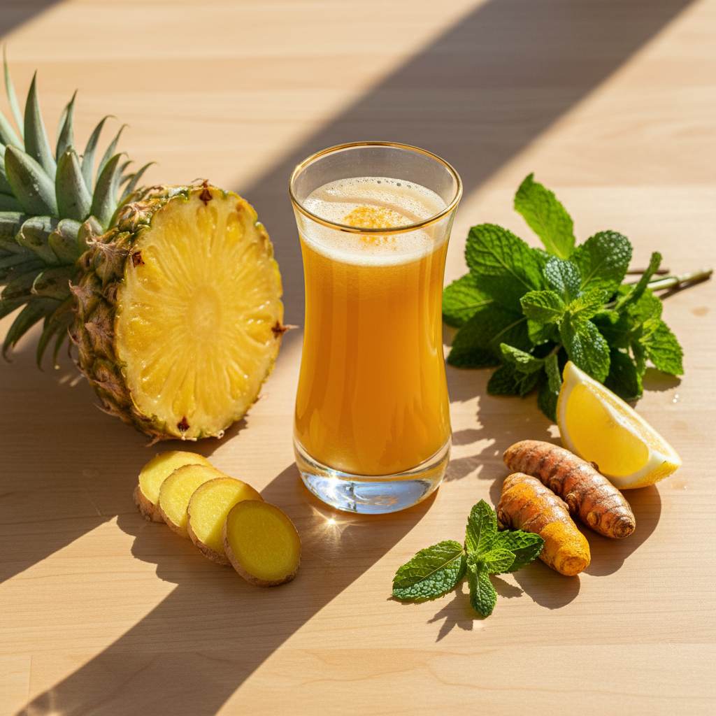 Halal Healthy Pineapple Ginger Immunity Shot