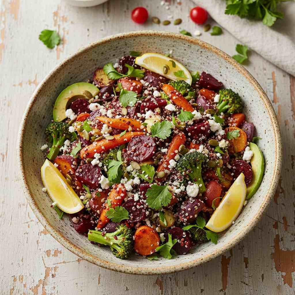 Halal Healthy Roasted Vegetable Quinoa Salad