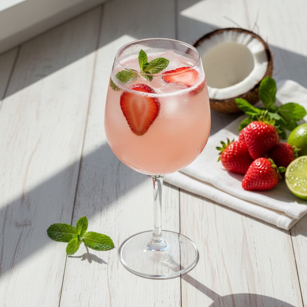 Halal Healthy Strawberry Coconut Water Refresher