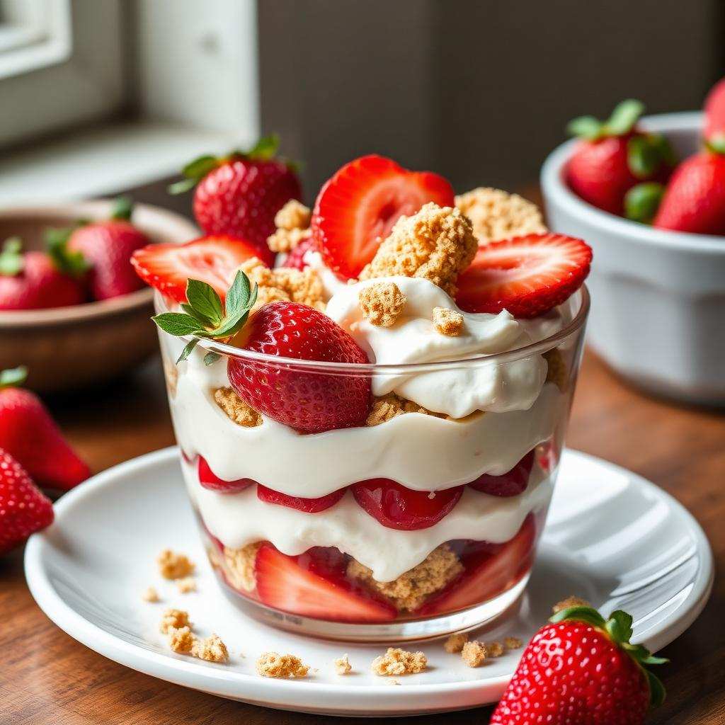 Halal Healthy Strawberry Shortcake Protein Bowl Recipe
