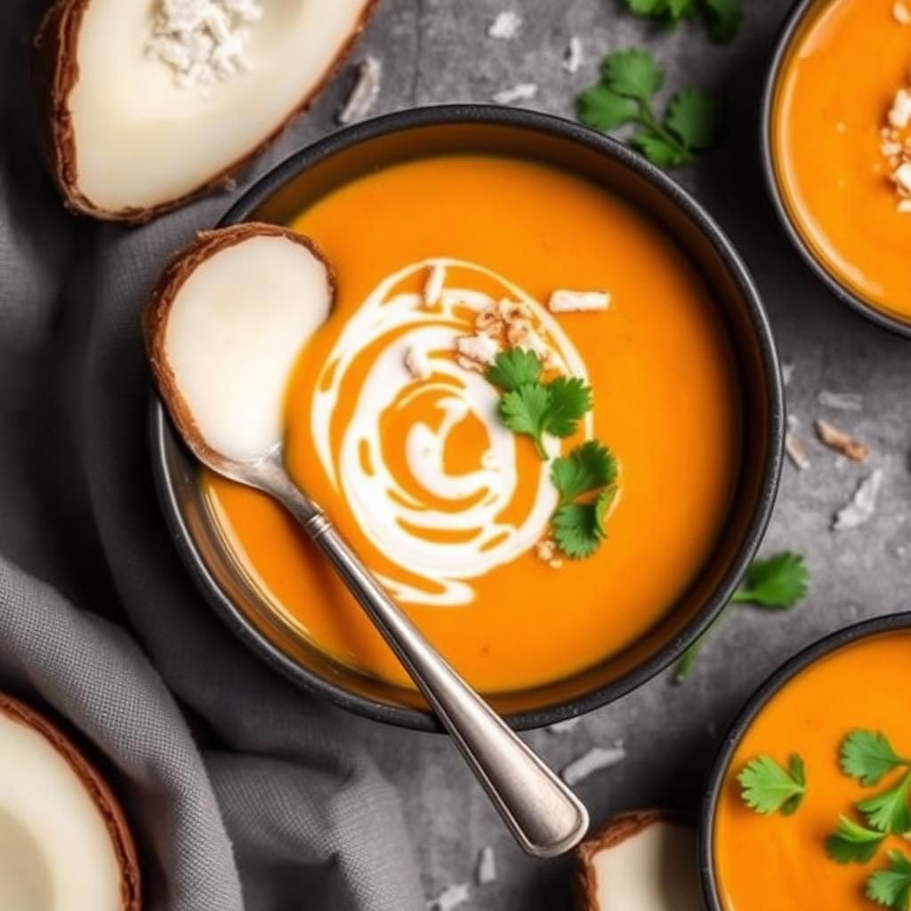Halal Healthy Sweet Potato Coconut Soup