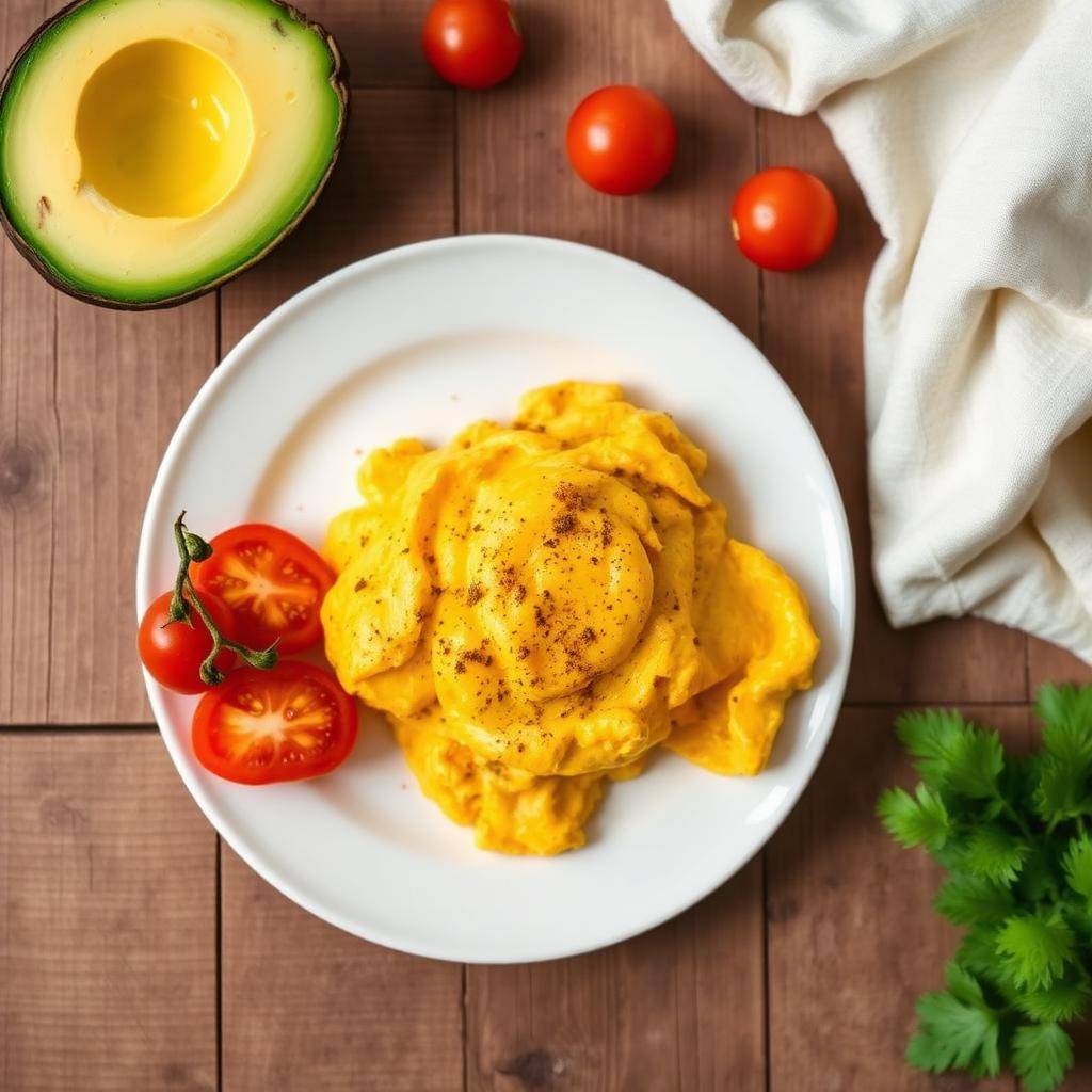 Halal Healthy Turmeric Scrambled Eggs Recipe