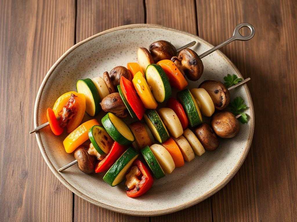 Halal Healthy Vegetable Kebab (Grilled Vegetarian)