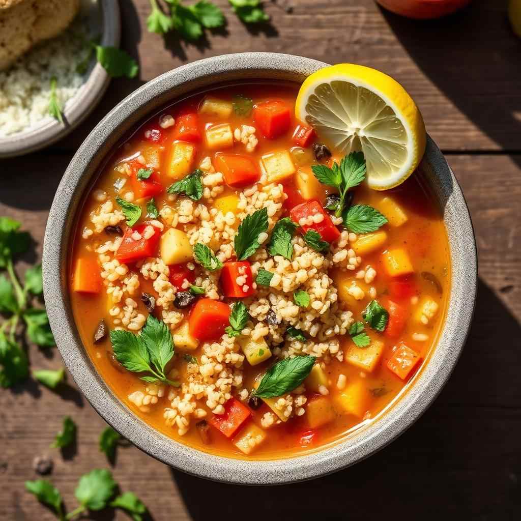 Halal Healthy Vegetable Quinoa Soup