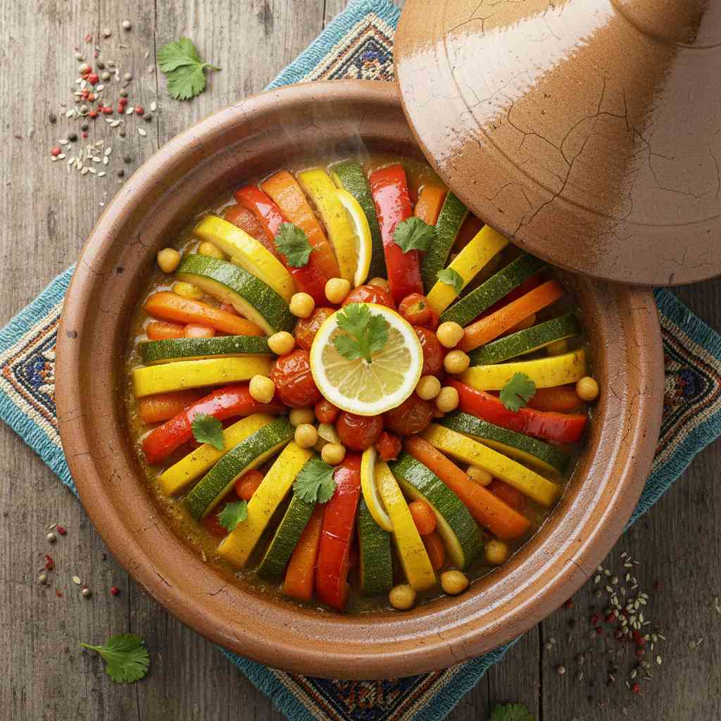 Halal Healthy Vegetable Tagine (Moroccan Vegetarian)