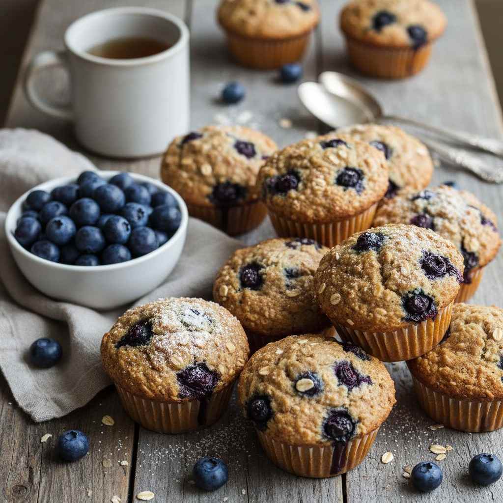 Halal Healthy Whole Wheat Blueberry Muffins Recipe