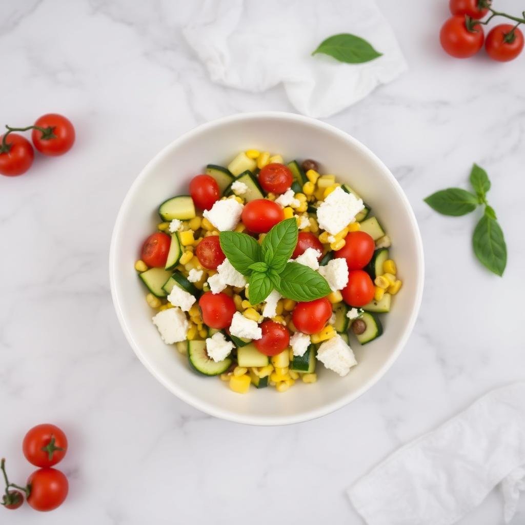 Halal Healthy Zucchini Corn Salad Recipe
