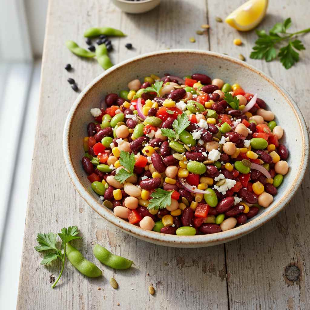 Halal High Fiber Mixed Bean Salad Recipe