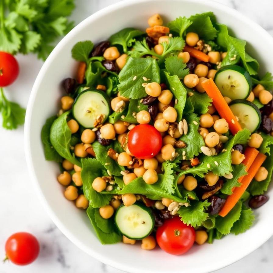 Halal High Fiber Mixed Greens Salad Recipe