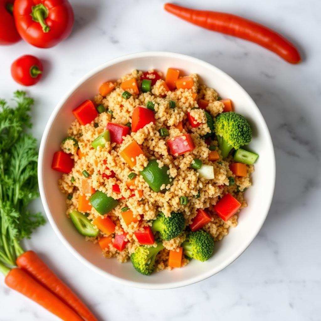 Halal High Fiber Quinoa Vegetable Salad Meal Prep