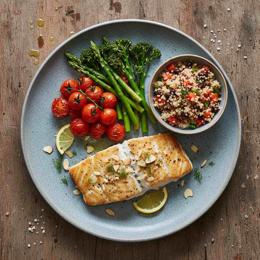 Halal High Protein Baked Halibut Recipe