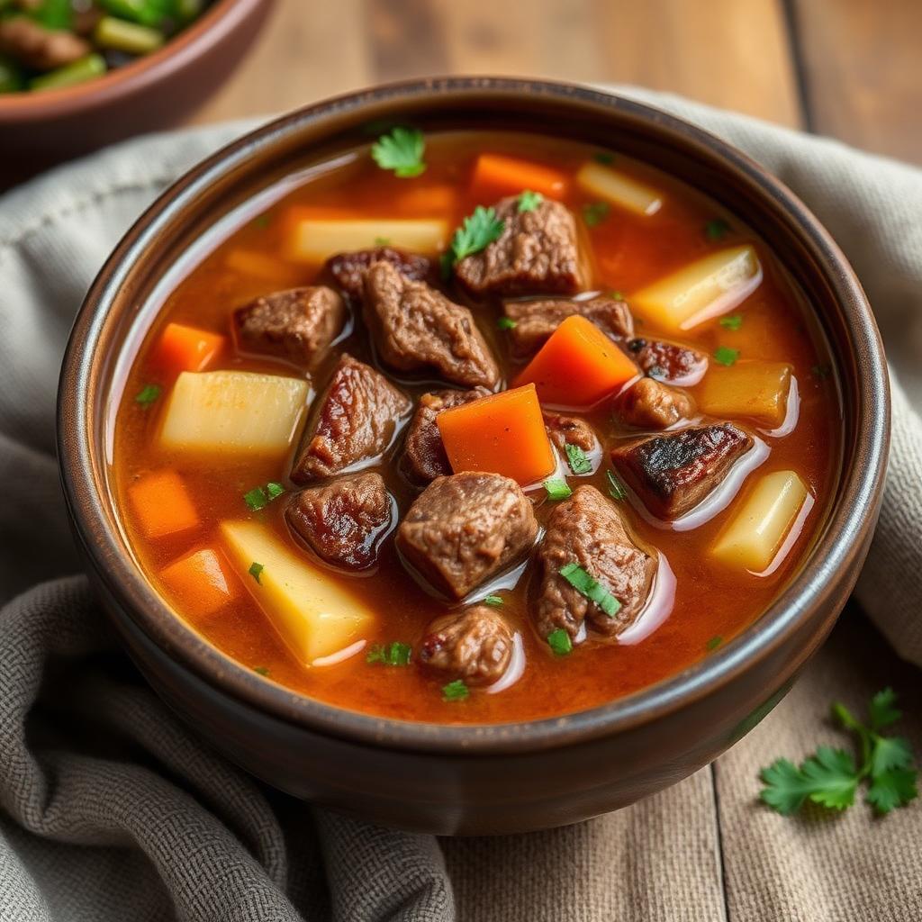 Halal High Protein Beef Vegetable Soup