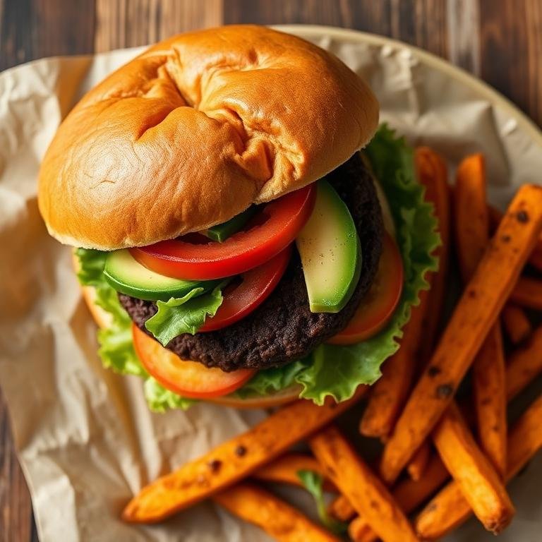 Halal High Protein Black Bean Veggie Burger Recipe