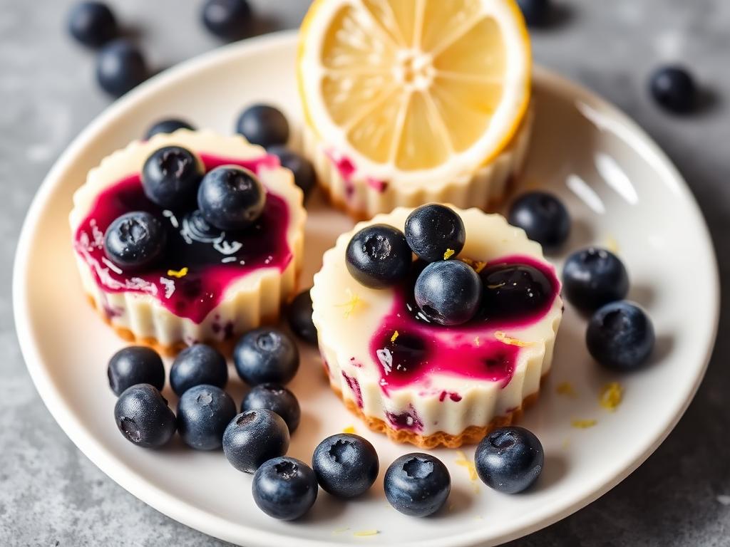 Halal High Protein Blueberry Lemon Cheesecake Bites Recipe