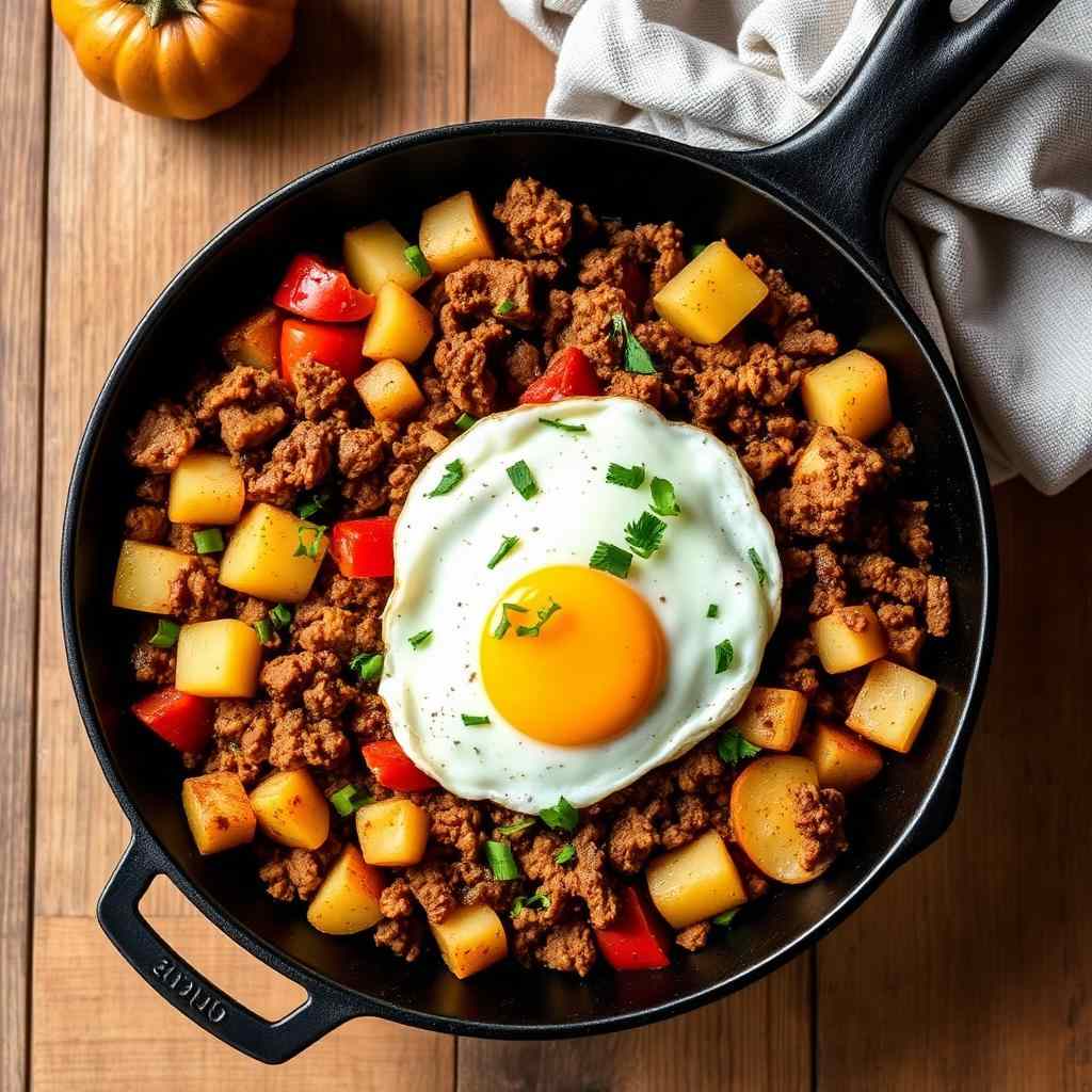 Halal High Protein Breakfast Beef Hash Recipe