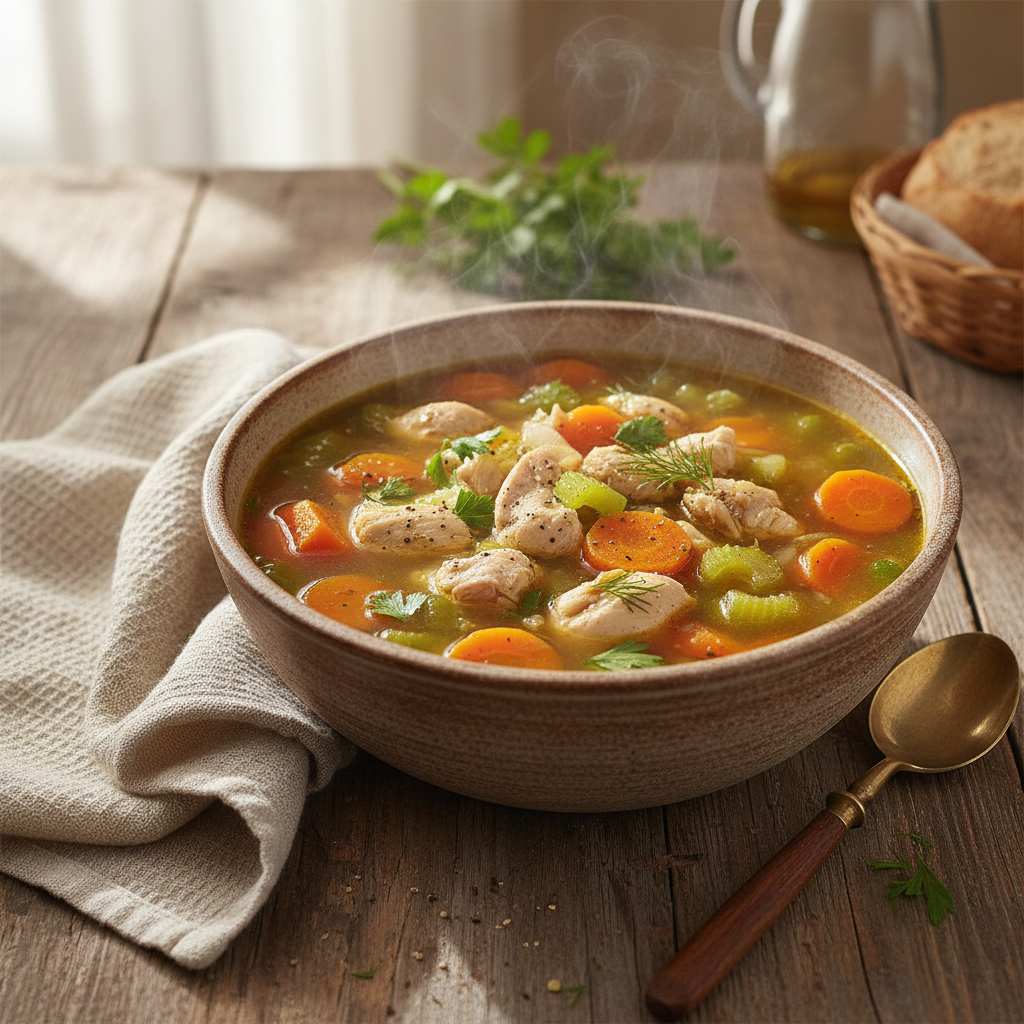 Halal High Protein Chicken Vegetable Soup