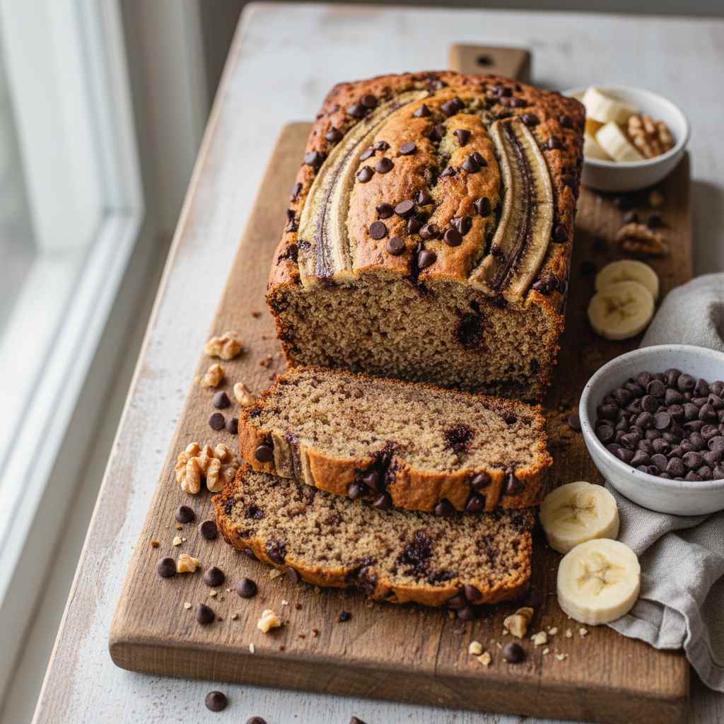 Halal High Protein Chocolate Chip Banana Bread Recipe