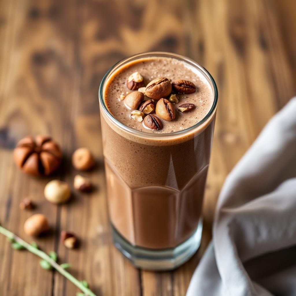 Halal High Protein Chocolate Hazelnut Smoothie Recipe