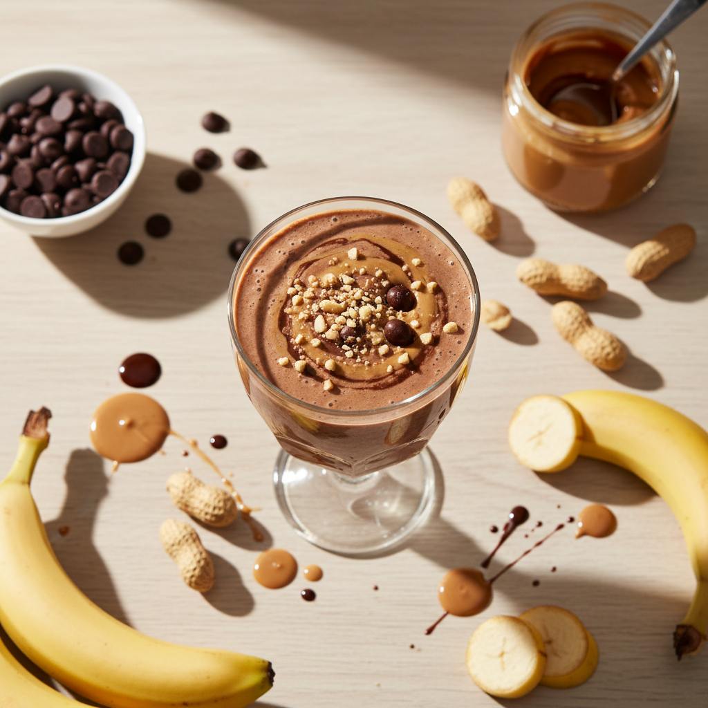 Halal High Protein Chocolate Peanut Butter Smoothie