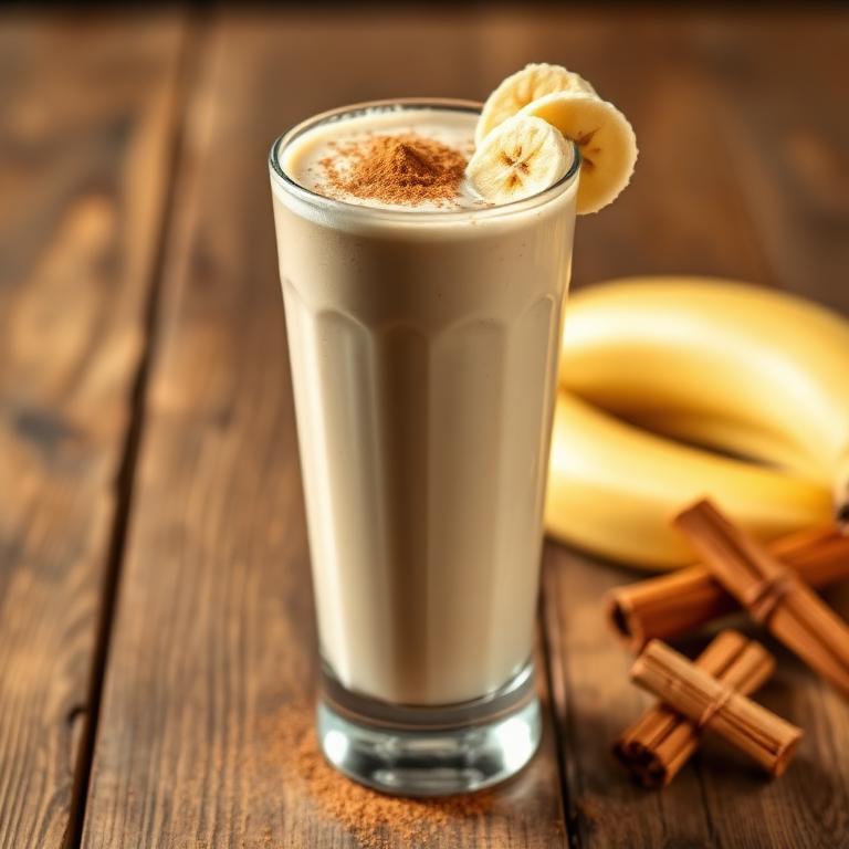 Halal High Protein Cinnamon Banana Shake Recipe