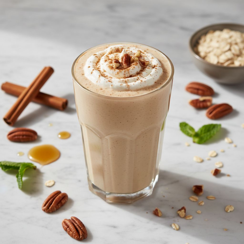 Halal High Protein Cinnamon Roll Oat Milk Smoothie Recipe
