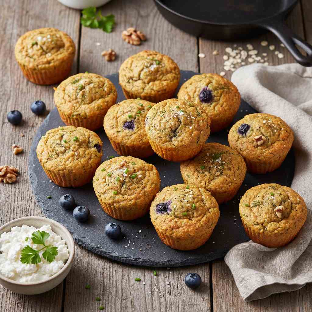 Halal High Protein Cottage Cheese Muffins Recipe