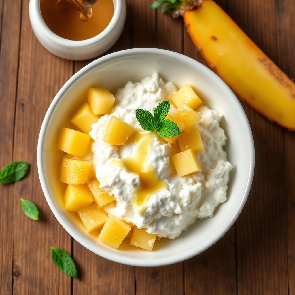 Halal High Protein Cottage Cheese Pineapple Bowl Recipe
