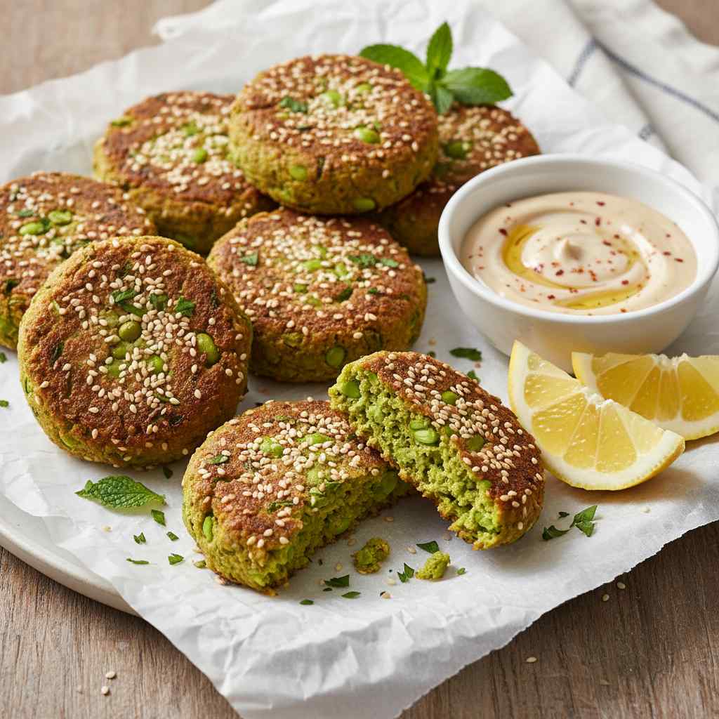 Halal High Protein Edamame Falafel (Baked)