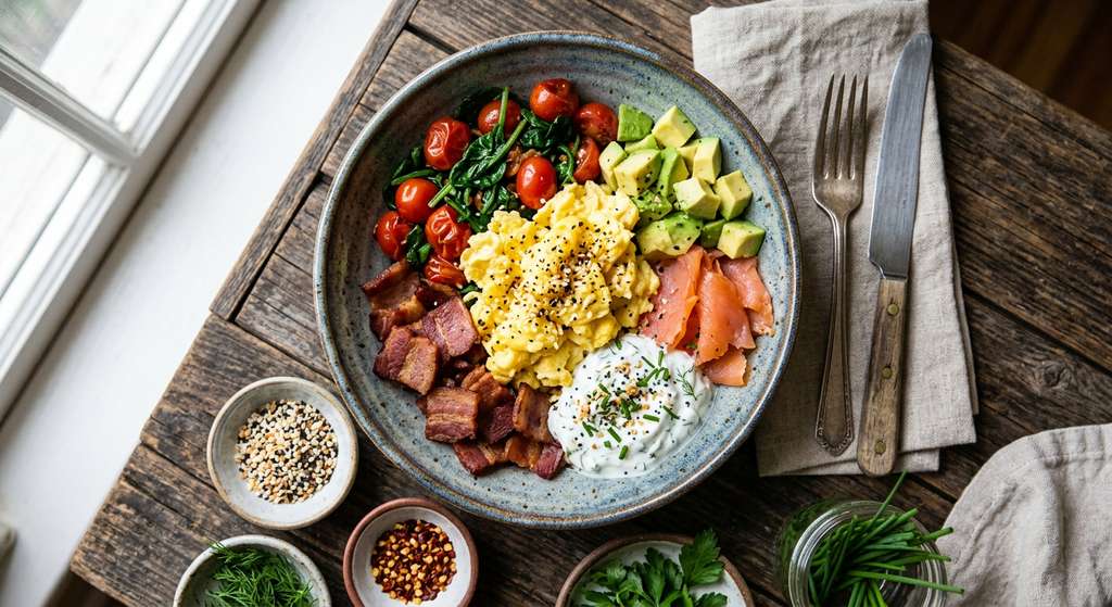 Halal High Protein Everything Bagel Breakfast Bowl Recipe