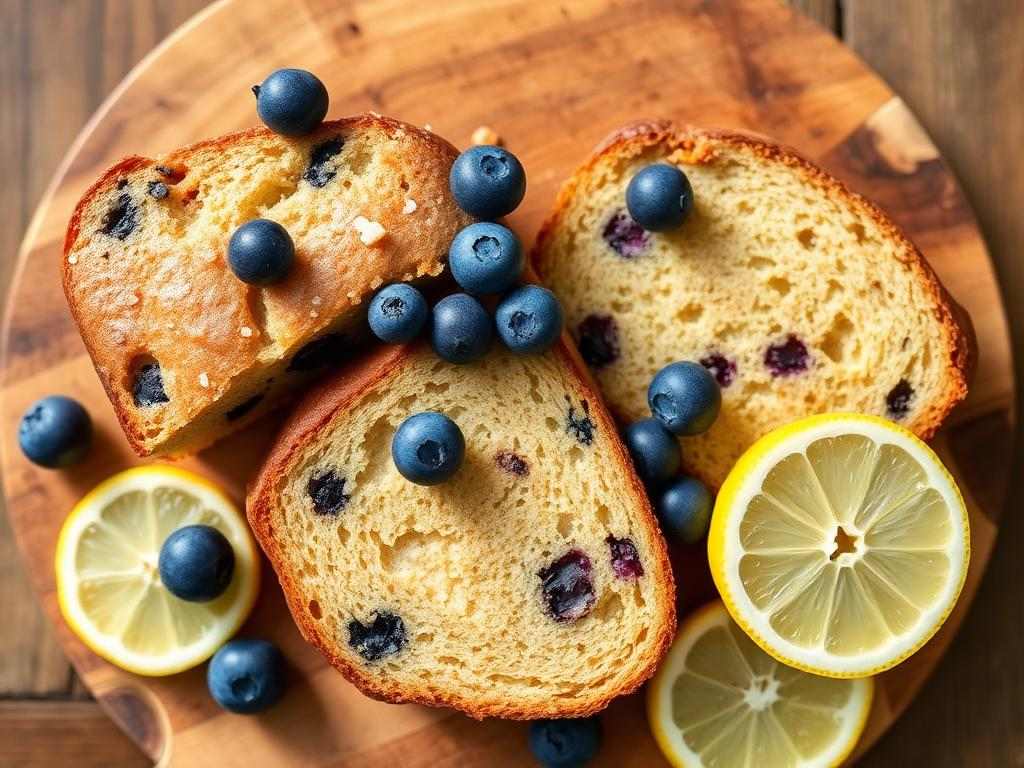 Halal High Protein Lemon Blueberry Bread Recipe