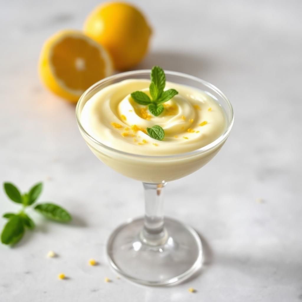 Halal High Protein Lemon Greek Yogurt Mousse Recipe