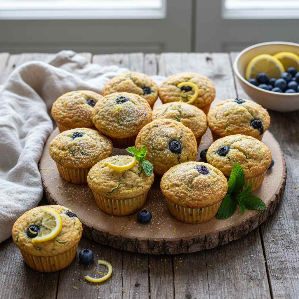 Halal High Protein Lemon Zucchini Muffins Recipe