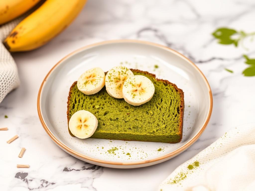 Halal High Protein Matcha Banana Bread Breakfast Recipe