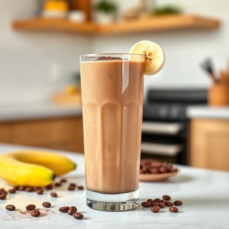 Halal High Protein Mocha Banana Smoothie Recipe