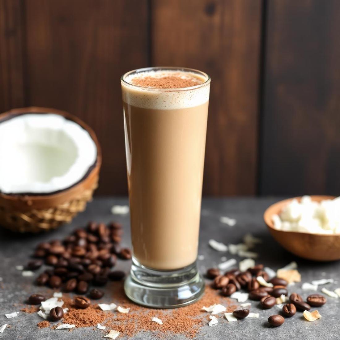 Halal High Protein Mocha Coconut Milk Drink Recipe