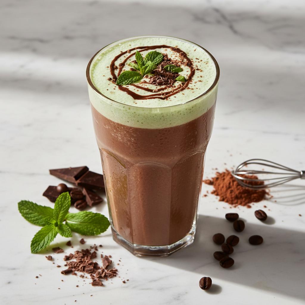 Halal High Protein Mocha Mint Protein Shake Recipe