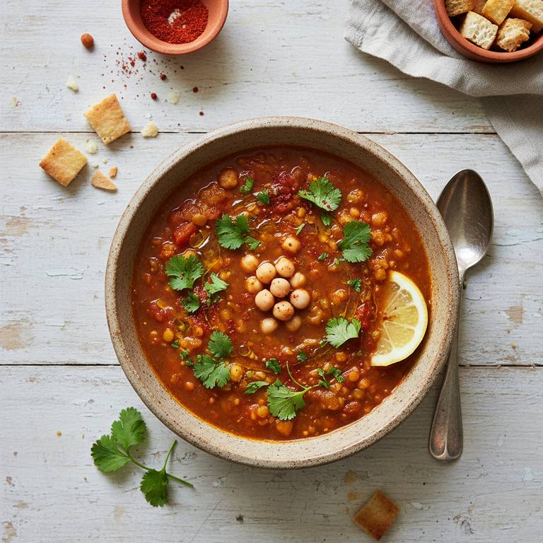 Halal High Protein Moroccan Chickpea Harira Soup Recipe