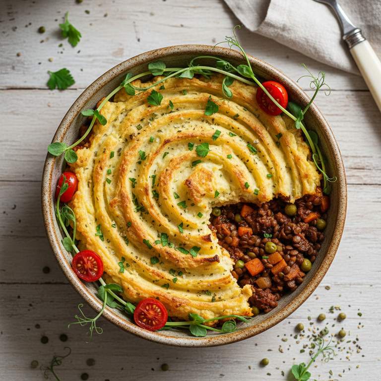 Halal High Protein Mushroom Lentil Shepherd’s Pie Recipe