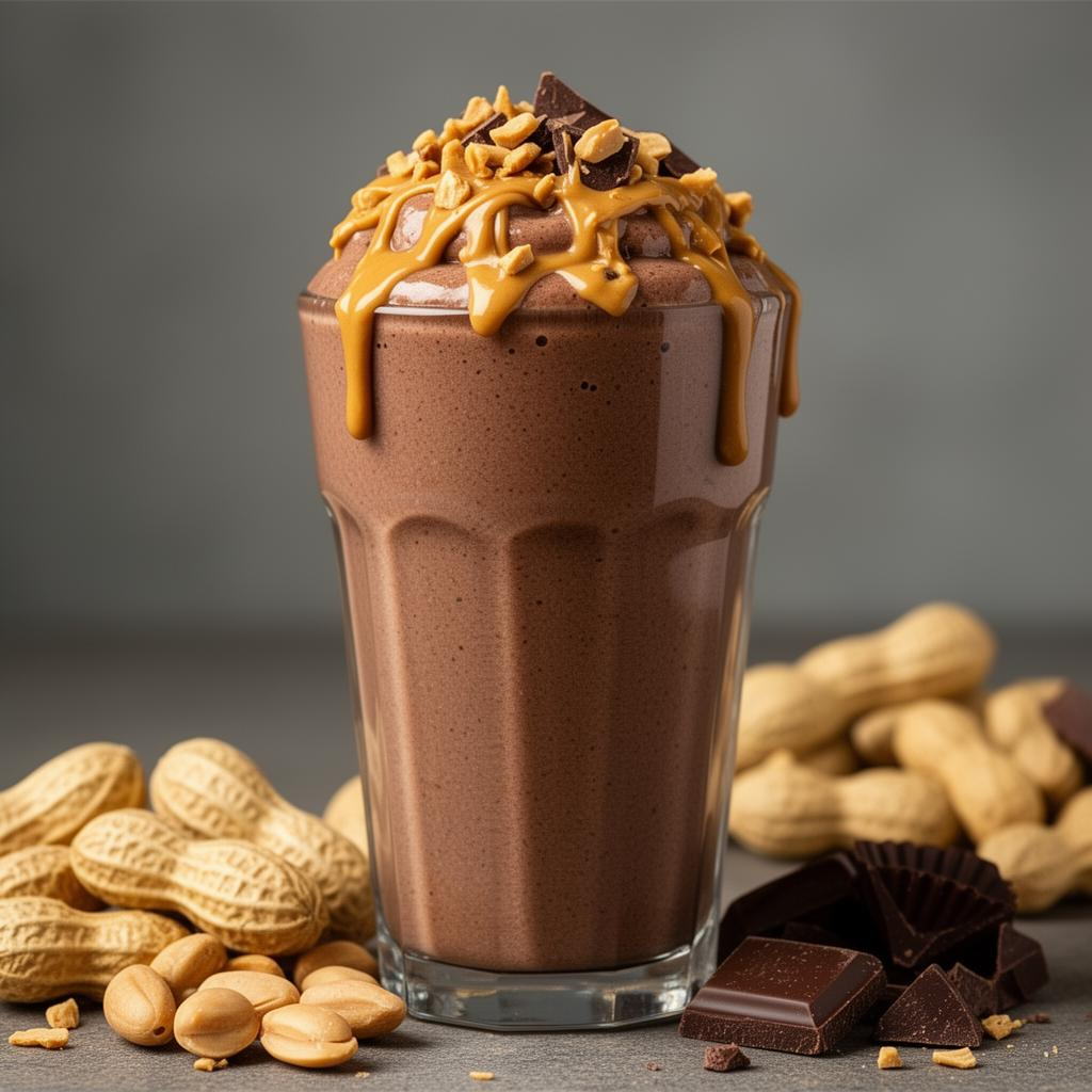 Halal High Protein Peanut Butter Cup Smoothie
