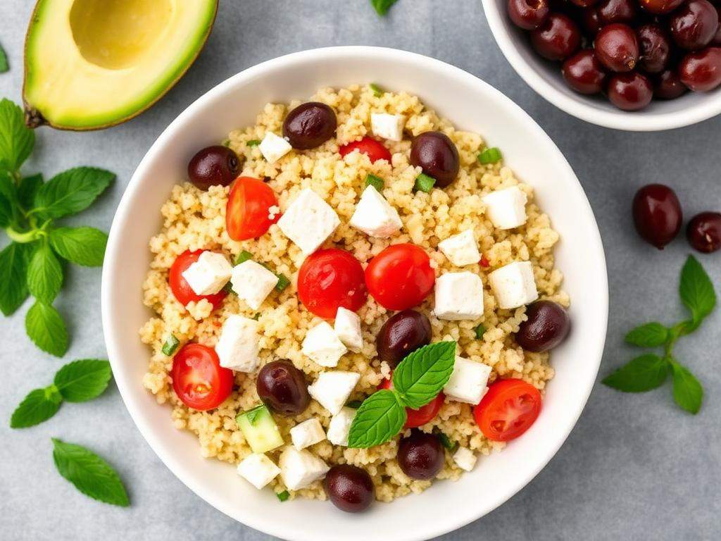 Halal High Protein Quinoa Feta Salad Recipe