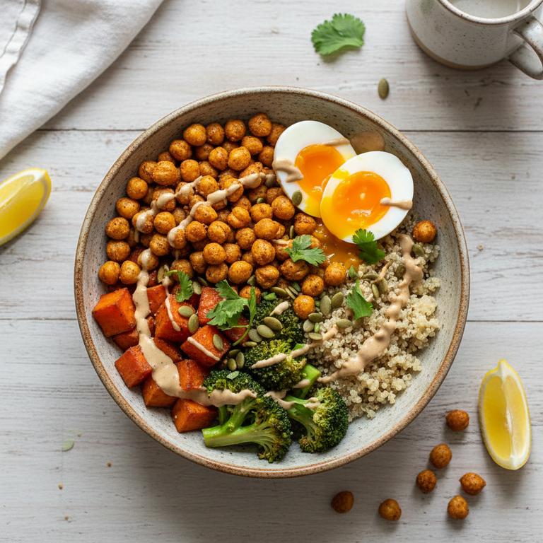Halal High Protein Roasted Chickpea Power Bowl Recipe