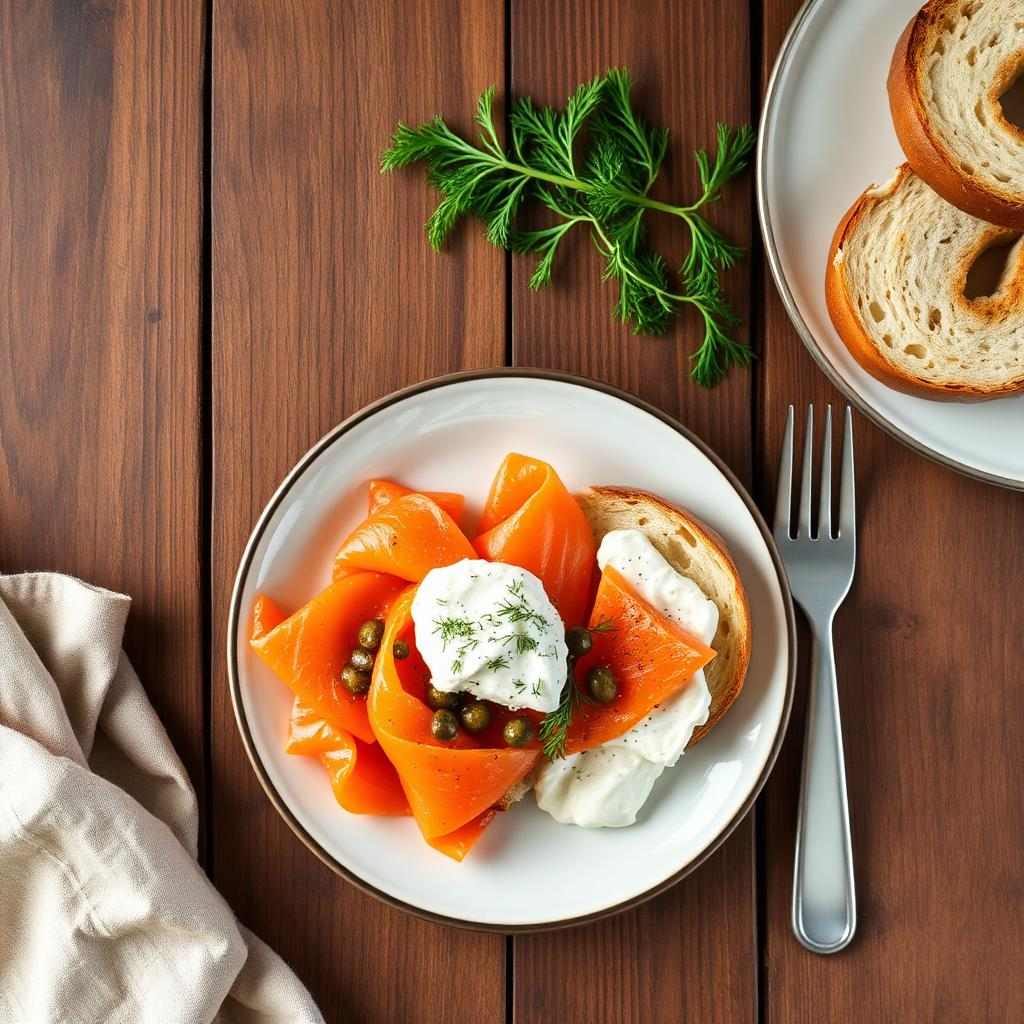 Halal High Protein Salmon Lox Breakfast Plate Recipe
