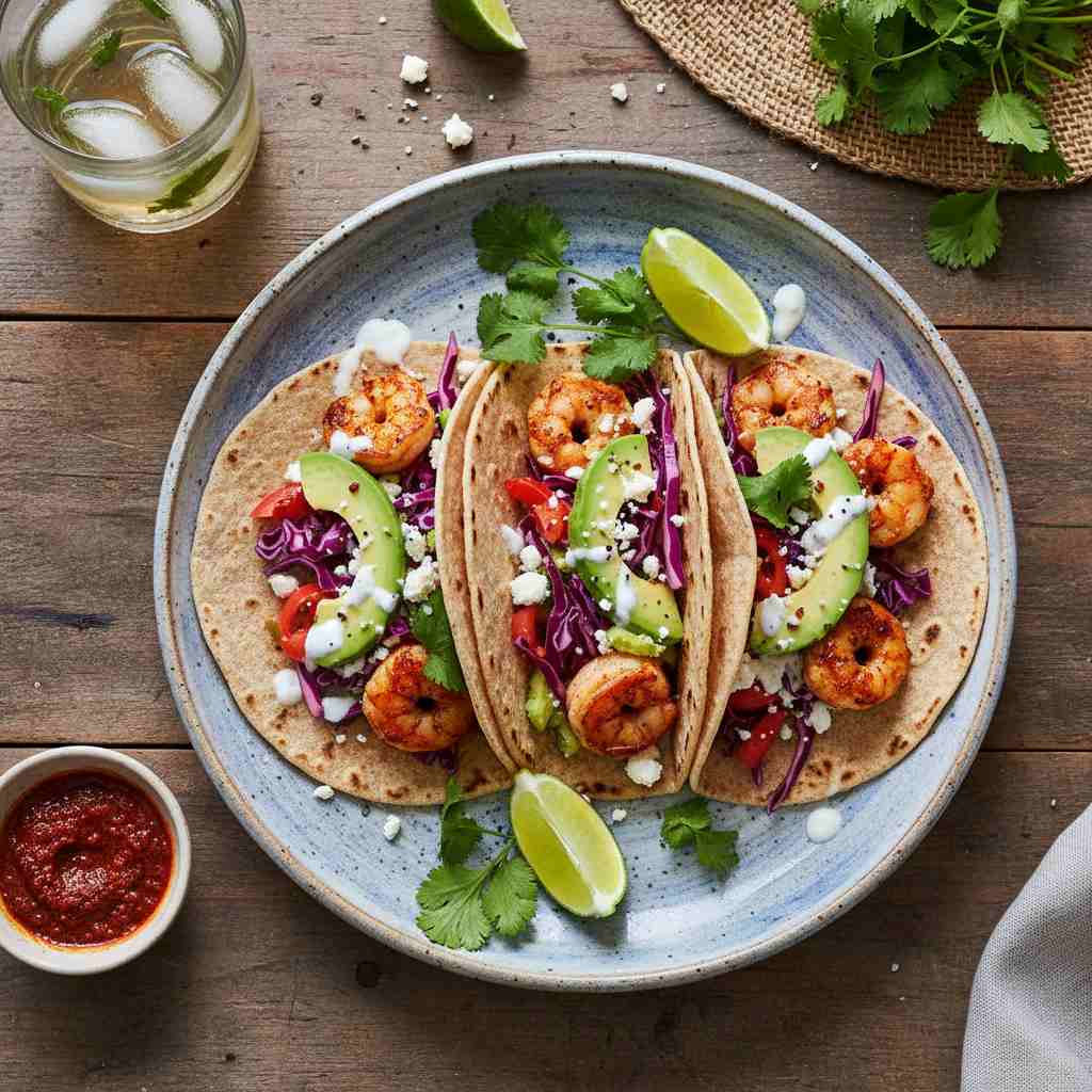 Halal High Protein Shrimp Tacos Recipe