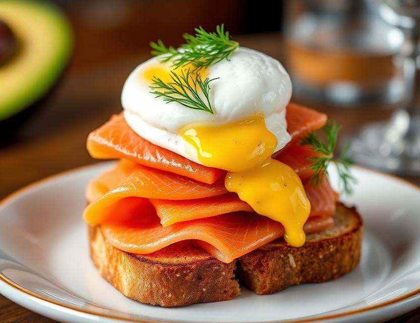 Halal High Protein Smoked Salmon Breakfast Stack Recipe