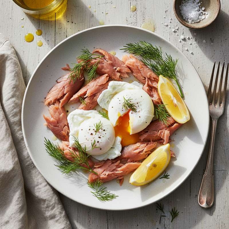 Halal High Protein Smoked Trout and Egg Breakfast Recipe