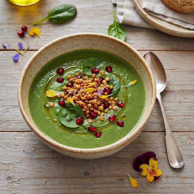 Halal High Protein Spinach and Lentil Soup Recipe (Creamy)