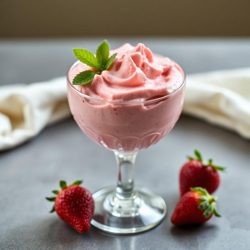 Halal High Protein Strawberry Protein Fluff Recipe