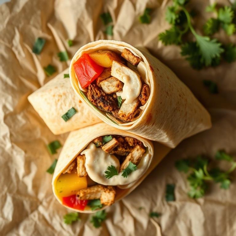 Halal High Protein Tempeh Shawarma Wrap Recipe