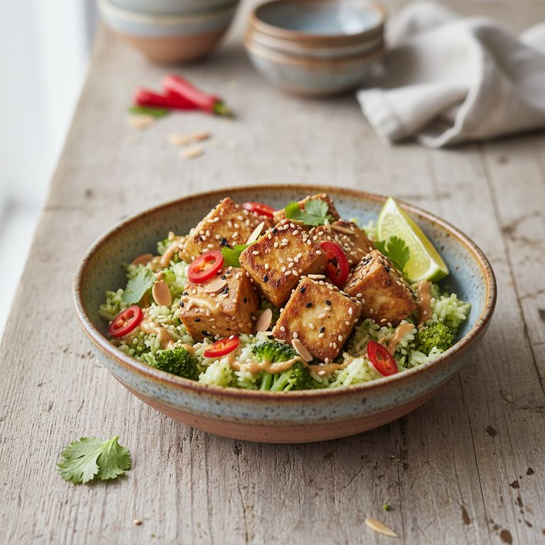 Halal High Protein Tofu and Broccoli Rice Bowl Recipe