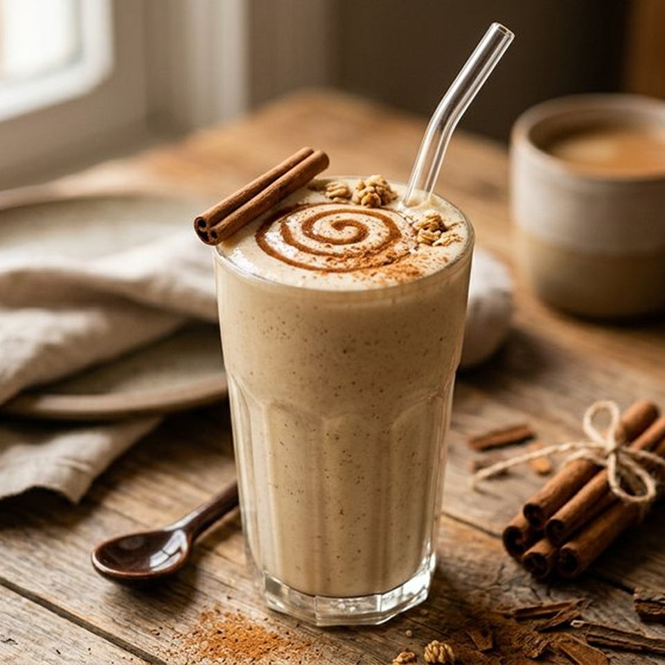 Halal High Protein Vanilla Cinnamon Roll Smoothie